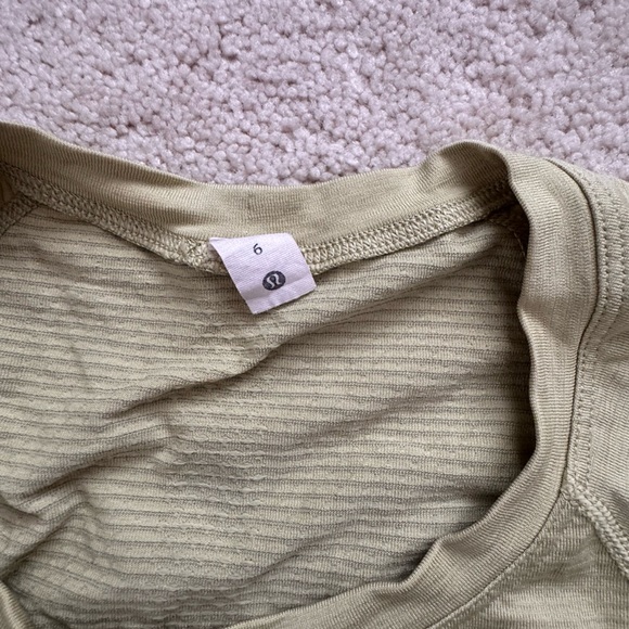 Lululemon Swiftly Tech Beige Long Sleeve Shirt - Picture 3 of 5